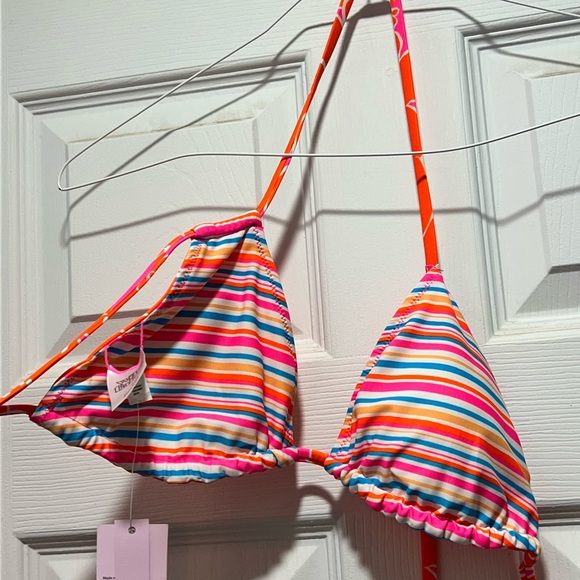 Colorful Striped Bikini Top - Picture 1 of 4